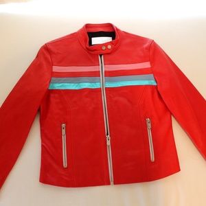Mighty Company Red Leather Jacket